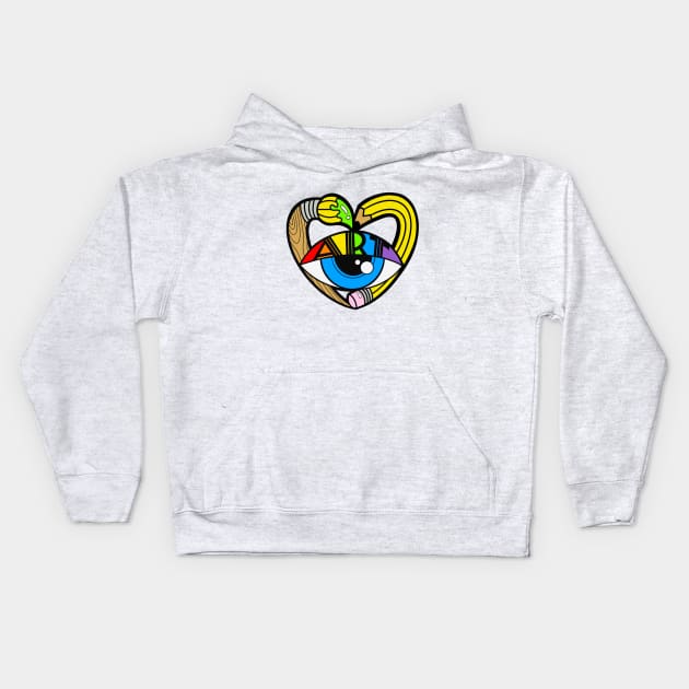 Eye Heart Art Kids Hoodie by The Craft ACE